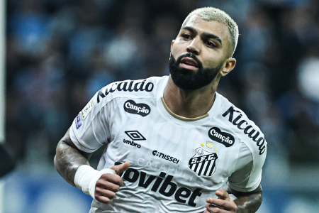 Gabigol em ação pelo Santos • Reinaldo Campos/ Santos