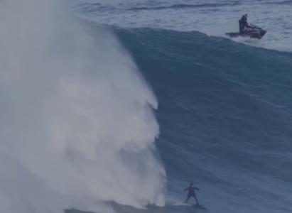 Michaela Fregonese durante disputa da Big Wave Challenge