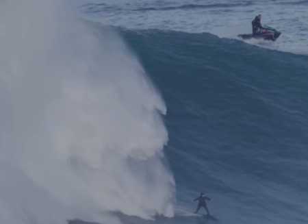 Michaela Fregonese durante disputa da Big Wave Challenge