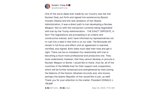 Donald Trump nas redes sociais • Reprodução | Truth Details