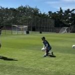 Goleiro do Cruzeiro, Cássio vai às redes e mostra treino com bola