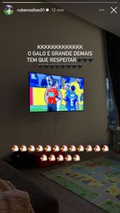 Story de Rubens vibrando com vitória do Atlético sobre o Cruzeiro • Instagram / Rubens