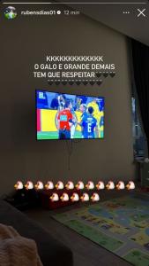 Story de Rubens vibrando com vitória do Atlético sobre o Cruzeiro • Instagram / Rubens