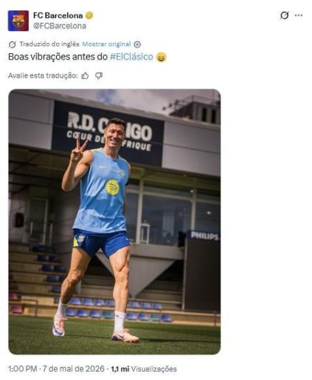 Barcelona vai às redes e alfineta Real Madrid • Divulgação/Barcelona