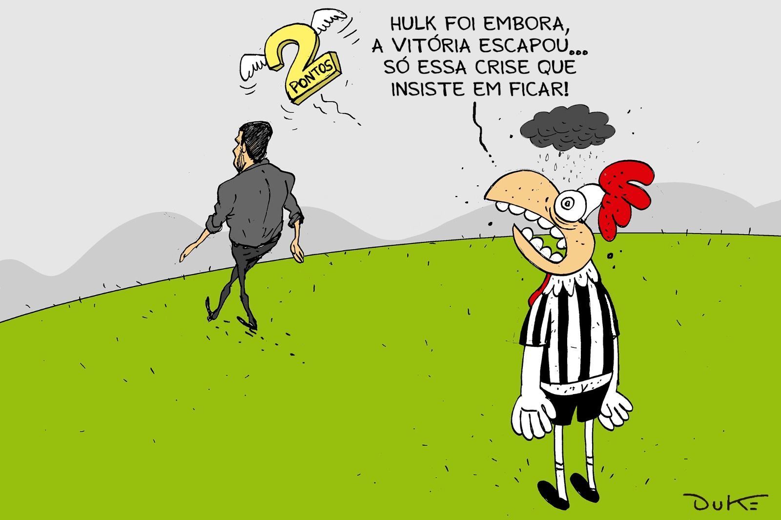 Charge do Duke | Atlético vacila e empata com o Botafogo pelo Brasileiro