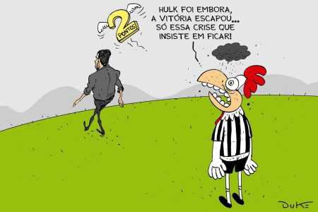 Charge do Duke de Atlético 1 x 1 Botafogo, pelo Brasileirão 2026