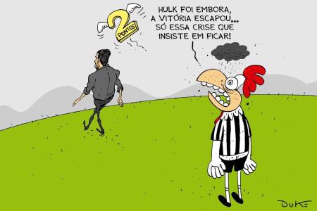 Charge do Duke de Atlético 1 x 1 Botafogo, pelo Brasileirão 2026