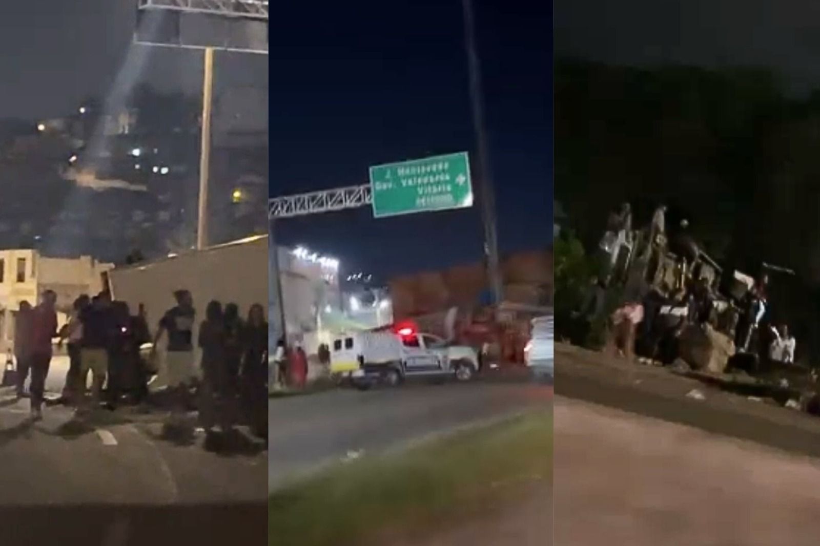 Vídeo: caminhão carregado com cerveja tomba no Anel Rodoviário e carga é saqueada