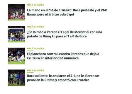 Olé aborda lances 'polêmicos' em Boca Juniors x Cruzeiro •