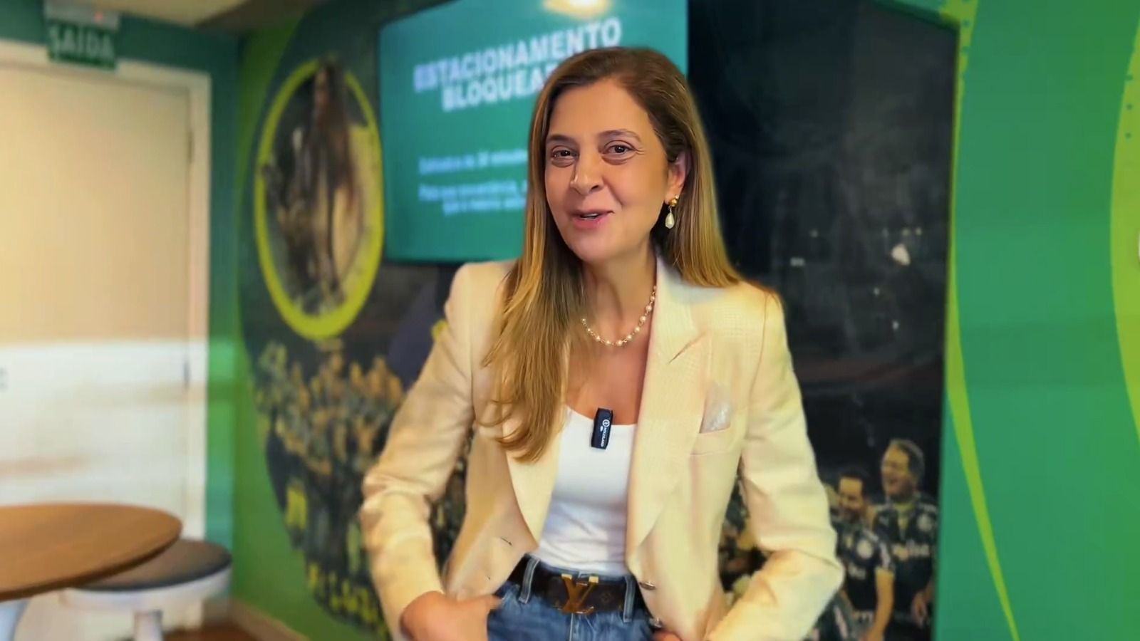 Leila Pereira reage à classificação do Palmeiras na Libertadores e revive 'bordão'