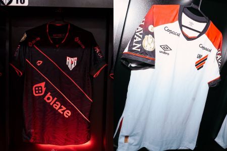 Camisas de Atlético-GO e Athletico-PR para o duelo da Copa do Brasil