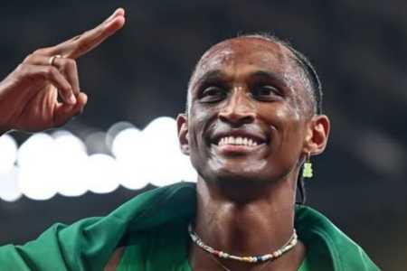 Alison dos Santos após corrida em 2026