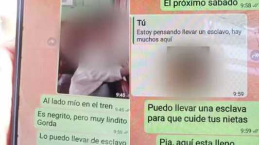 Mãe da criança conseguiur registrar mensagens racistas