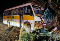 Acidente entre caminhão e micro-ônibus deixa feridos na BR-040 em MG