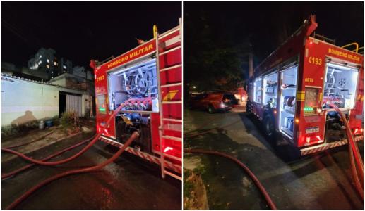 Incêndio foi controlado durante a madrugada