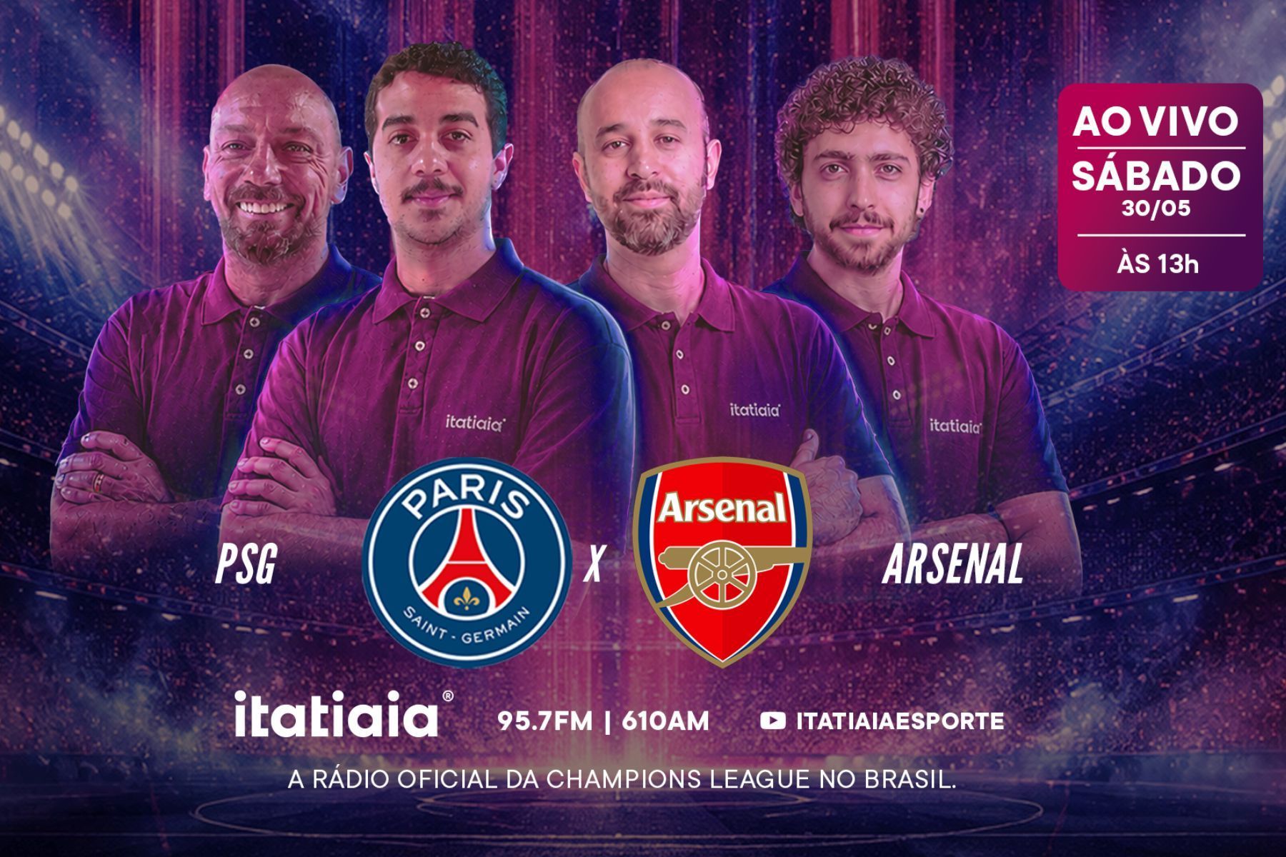 Itatiaia prepara cobertura especial para a final da Liga dos Campeões da Europa