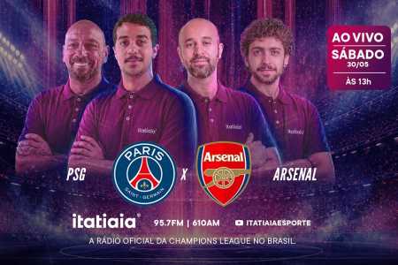 Equipe da Itatiaia para PSG x Arsenal, pela final da Champions League 2025/26