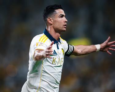 Cristiano Ronaldo comemora um dos gols do Al-Nassr