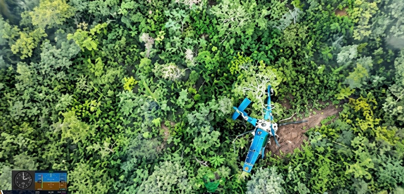 Veja o momento em que drone encontra avião que caiu em MG