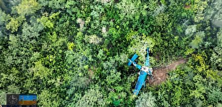 Drone encontra avião em mata de Minas