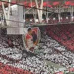 Torcida do Flamengo provoca Palmeiras em mosaico antes de jogo pelo Brasileiro
