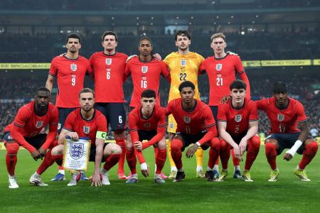 Time da Inglaterra posado para jogo amistoso em março de 2026