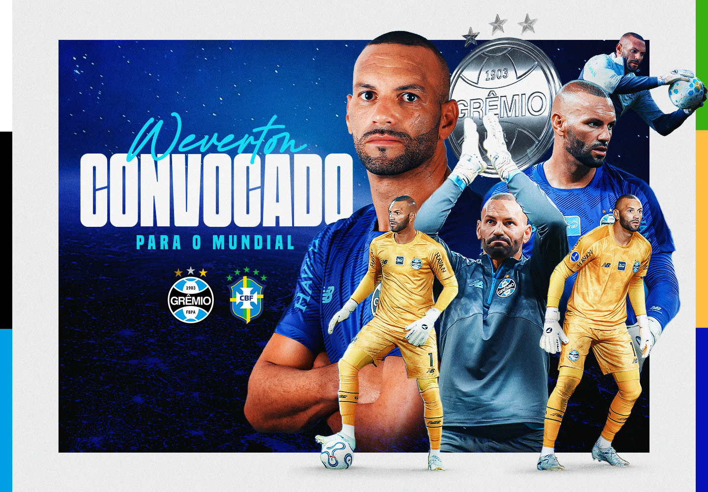 Grêmio celebra convocação do goleiro Weverton para a Copa do Mundo