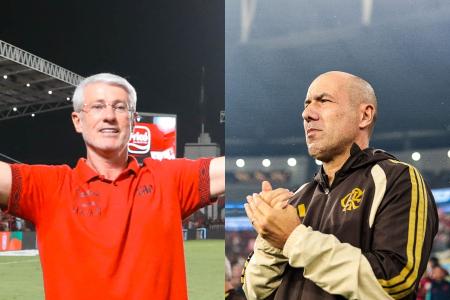 Odair Hellmann e Leonardo Jardim, treinadores de Athletico-PR e Flamengo, respectivamente