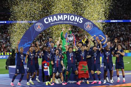 PSG conquistou a Champions League pelo segundo ano consecutivo • Reprodução/X PSG