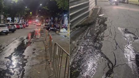 Vazamento ocorre há cinco dias