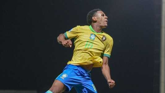 Eduardo Conceição foi suspenso após imitar macaco em protesto depois de alegar ter sofrido racismo em jogo da Seleção Sub-17 • Nelson Terme/CBF