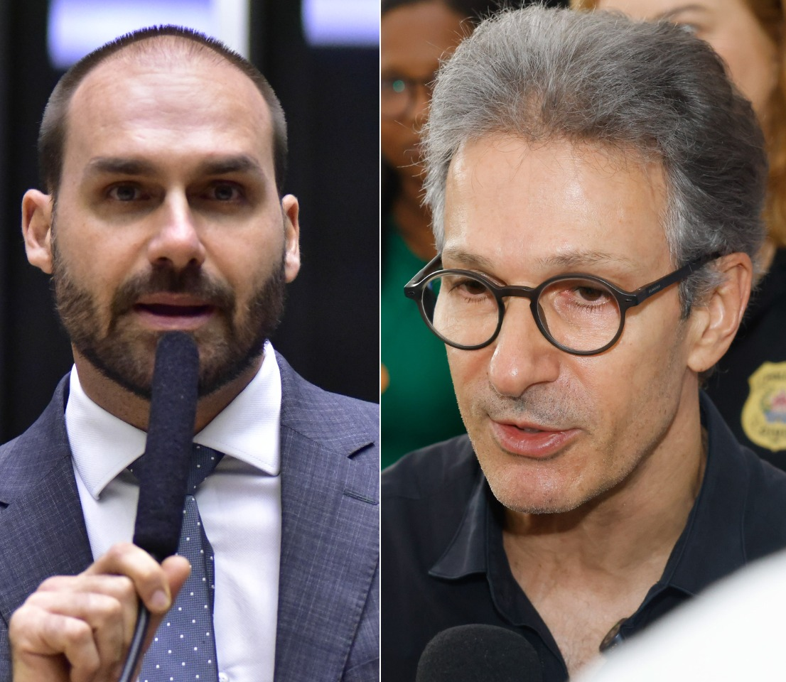 Eduardo Bolsonaro defende rompimento com Novo após críticas de Zema a Flávio Bolsonaro