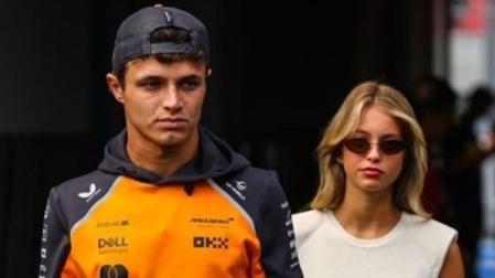 Lando Norris e Magui Corceiro • Reprodução