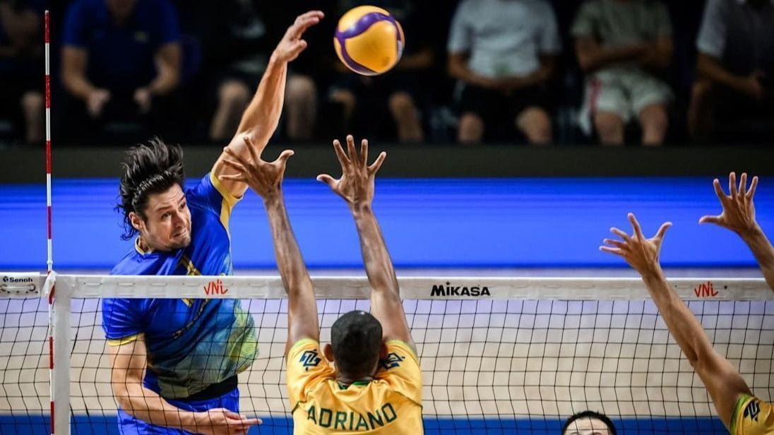 Brasil perde para a Ucrânia e sofre primeira derrota na Liga das Nações de Vôlei