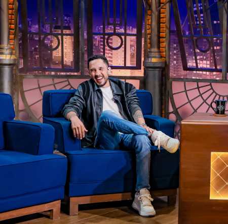 Grelo esteve no "The Noite com Danilo Gentilli"