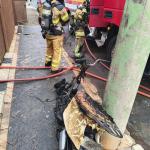 Bombeiros combatem incêndio em quarto de casa em Andradas