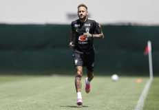 Neymar em atividade da Seleção Brasileira
