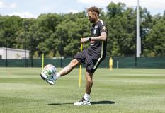 Neymar em atividade da Seleção Brasileira