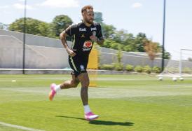 Neymar em atividade da Seleção Brasileira