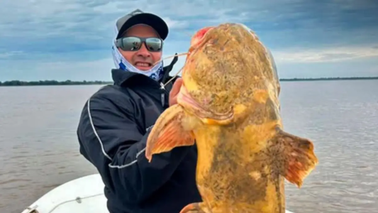 Pescador captura peixe manguruyú de 20 quilos