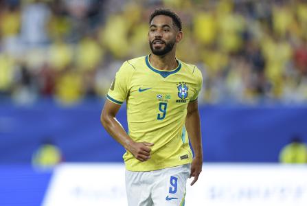 Matheus Cunha em ação pelo Brasil na Copa do Mundo de 2026