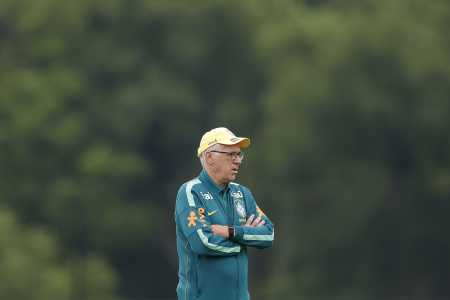Técnico Carlo Ancelotti em treino da Seleção Brasileira