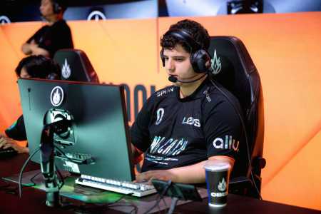 Duduhh, ADC da LOS, durante a final do 1º split • Bruno Alvares/Riot Games