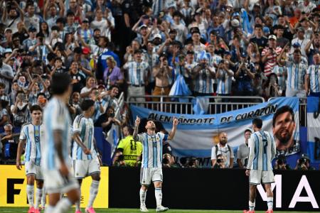 Messi comemora gol marcado na Copa do Mundo de 2026