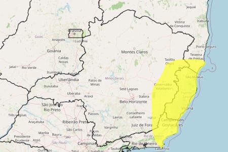 Tempestade em MG: veja lista das 153 cidades sob alerta nesta terça (16) • Reprodução/ Inmet