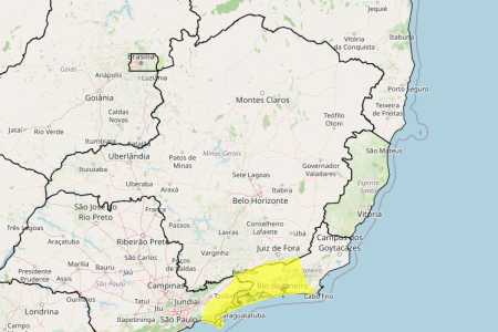 Acumulado de chuva: veja lista das 13 cidades de MG sob alerta nesta terça (16) • Reprodução/ Inmet