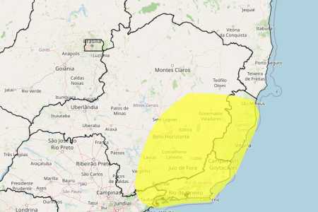 Tempestades em MG: veja lista das 491 cidades sob alerta nesta quarta (3) • Reprodução/ Inmet