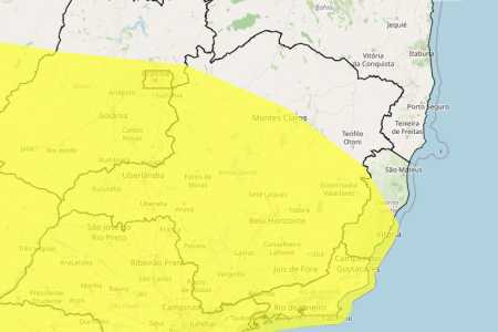 Tempestade em MG: veja lista das 745 cidades sob alerta amarelo nesta sexta (12) • Reprodução/ Inmet