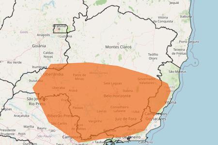 Tempestade e granizo: veja lista das 642 cidades de MG sob alerta nesta sexta (12) • Reprodução/ Inmet