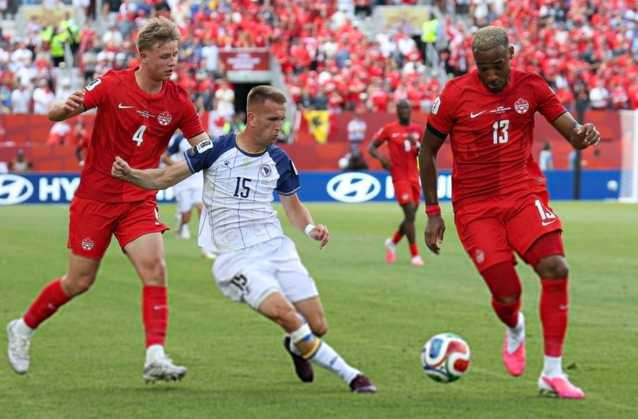 Canadá pressiona e busca empate com Bósnia na primeira rodada da Copa do Mundo